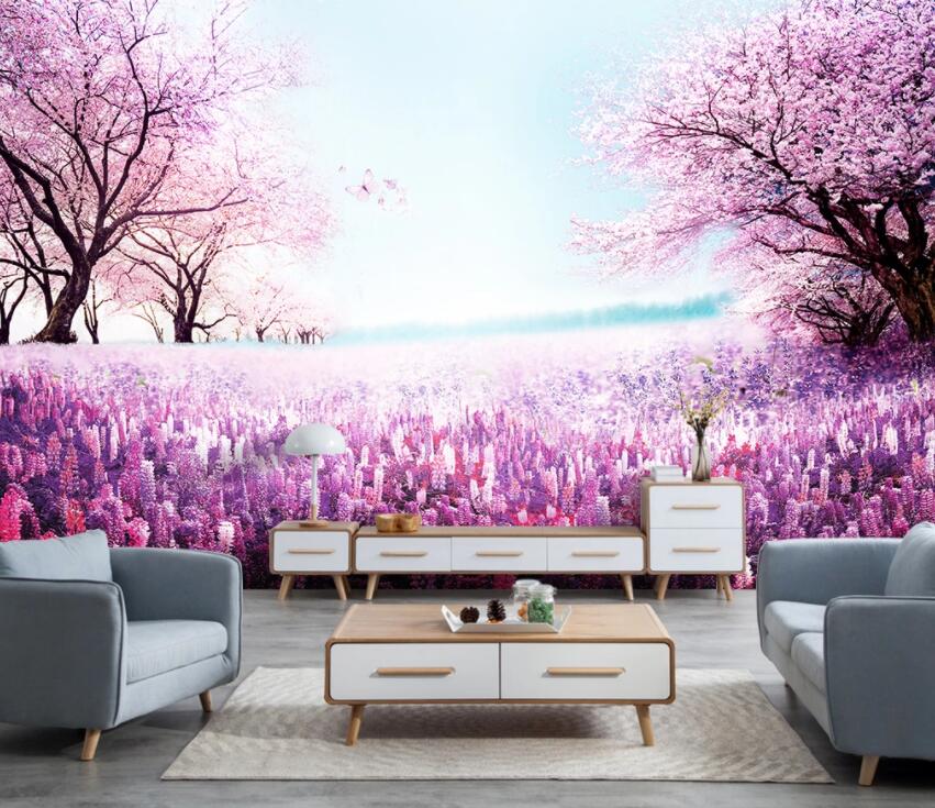 3D Purple Ocean 508 Wall Murals Wallpaper AJ Wallpaper 2