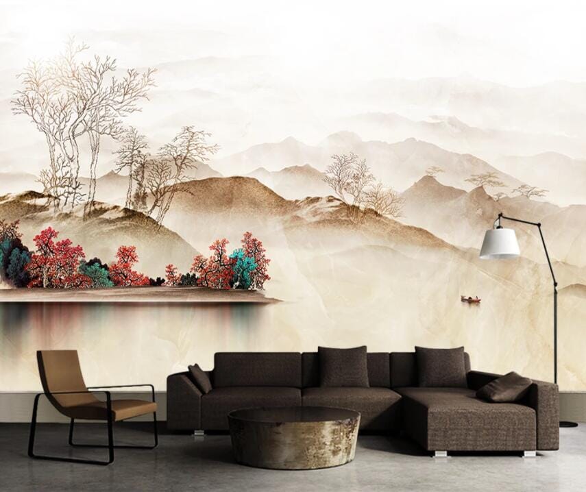 3D River Valley 1806 Wall Murals Wallpaper AJ Wallpaper 2