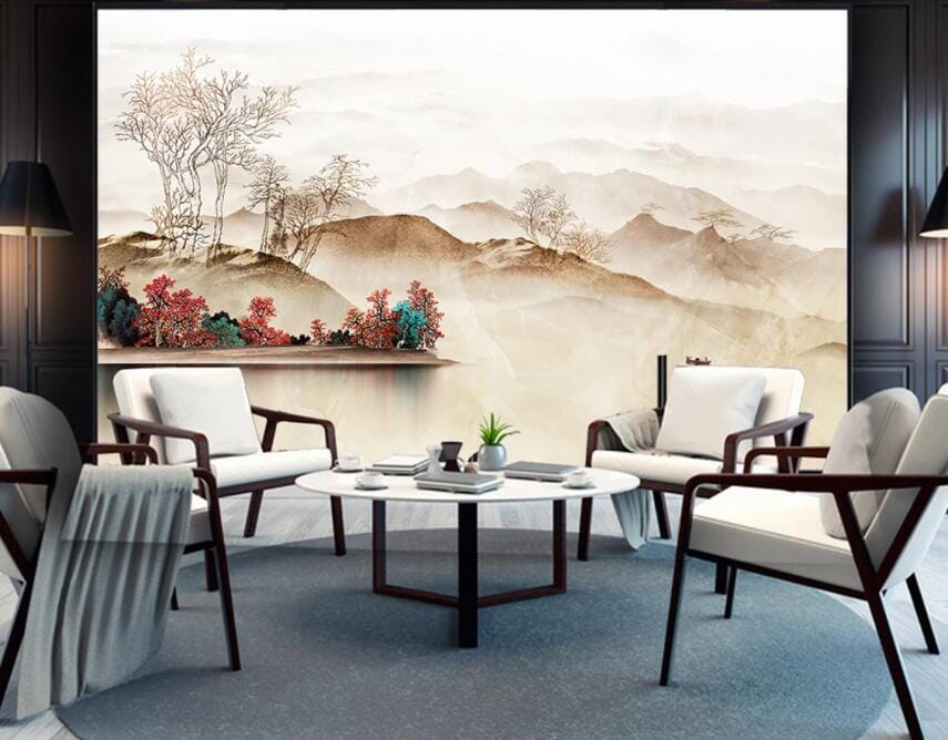 3D River Valley 1806 Wall Murals Wallpaper AJ Wallpaper 2
