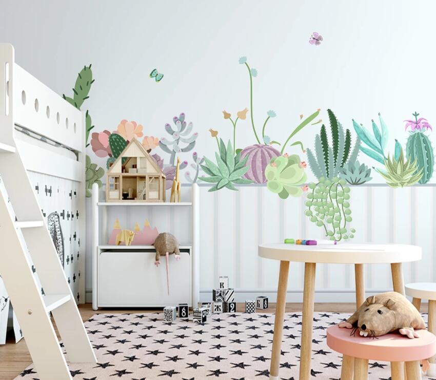 3D Cute Plants 1370 Wall Murals Wallpaper AJ Wallpaper 2