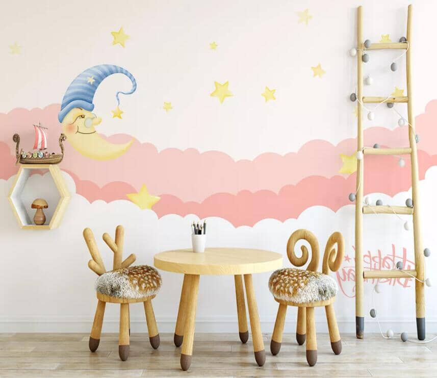 3D Pink Clouds 2434 Wall Murals Wallpaper AJ Wallpaper 2