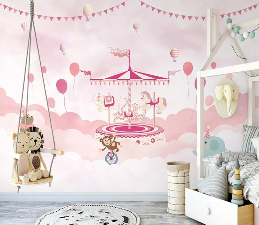 3D Carousel 2433 Wall Murals Wallpaper AJ Wallpaper 2