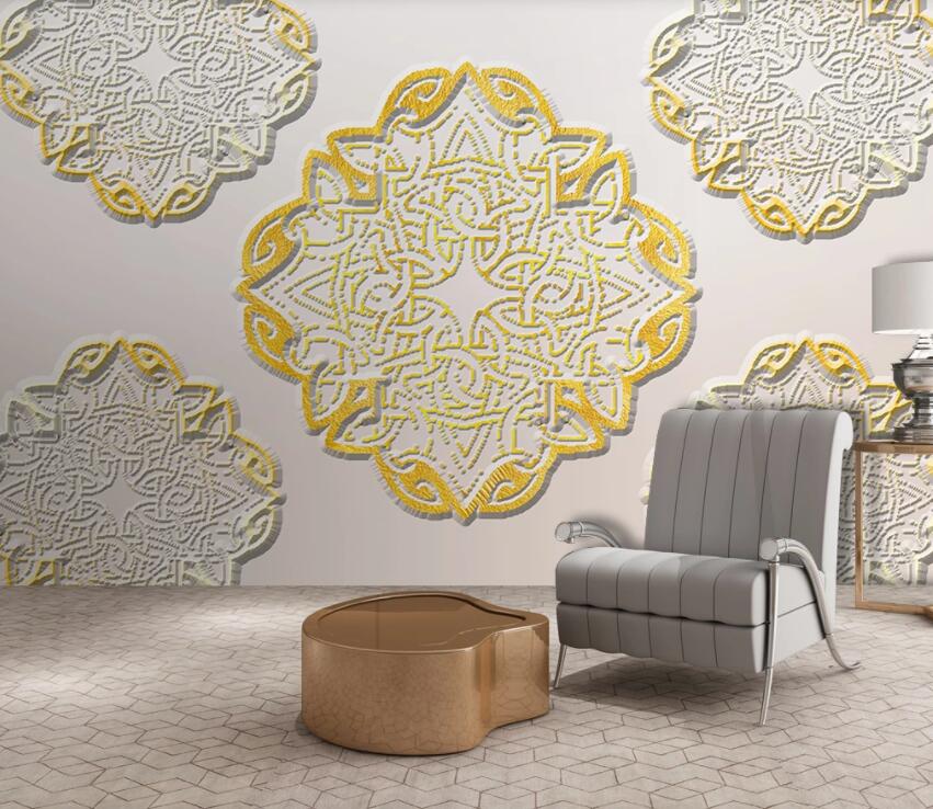 3D Golden Pattern 2010 Wall Murals Wallpaper AJ Wallpaper 2