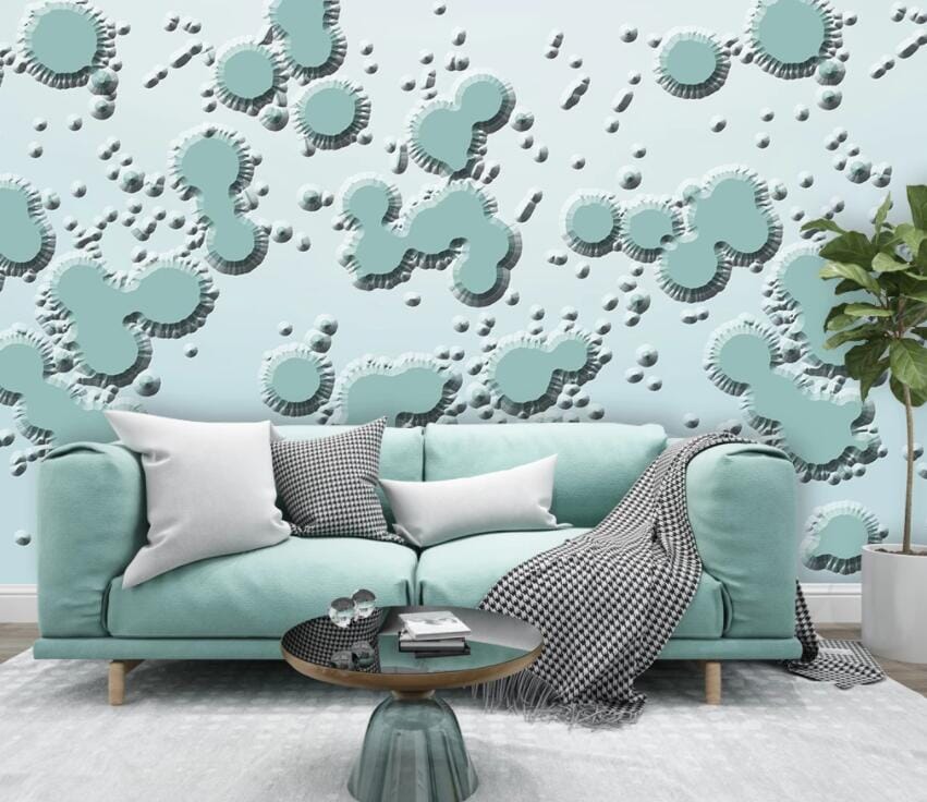 3D Green Dots 3016 Wall Murals Wallpaper AJ Wallpaper 2