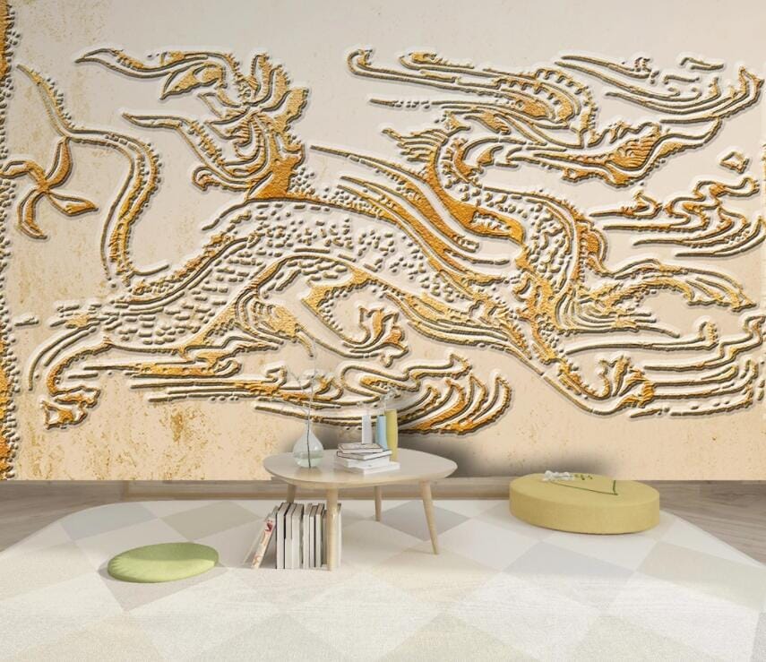 3D Carving Dragon 3017 Wall Murals Wallpaper AJ Wallpaper 2