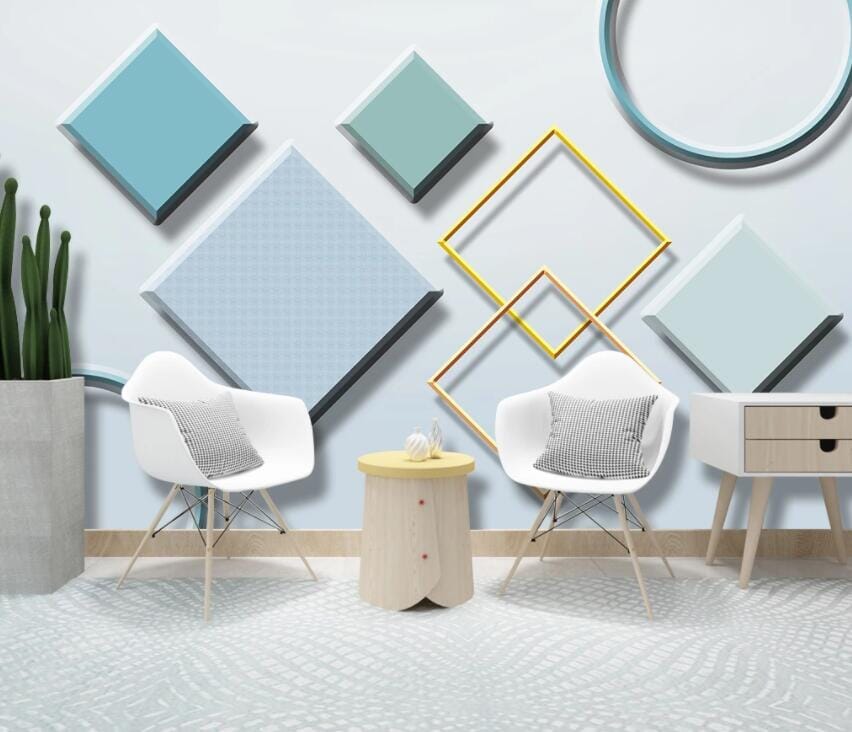 3D Color Geometry 2962 Wall Murals Wallpaper AJ Wallpaper 2