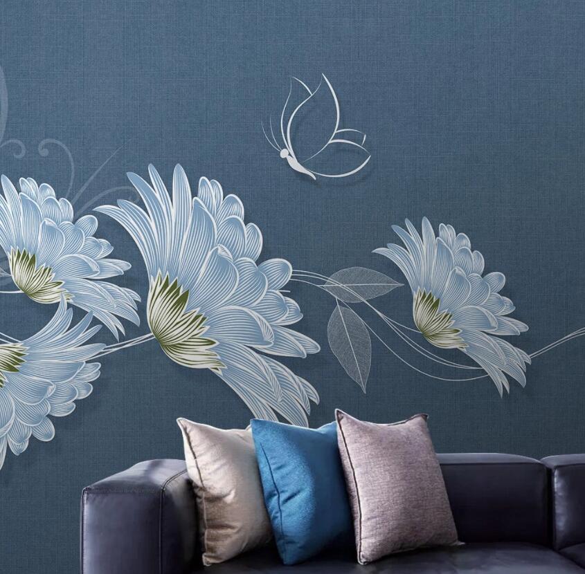 3D Flower 1937 Wall Murals Wallpaper AJ Wallpaper 2