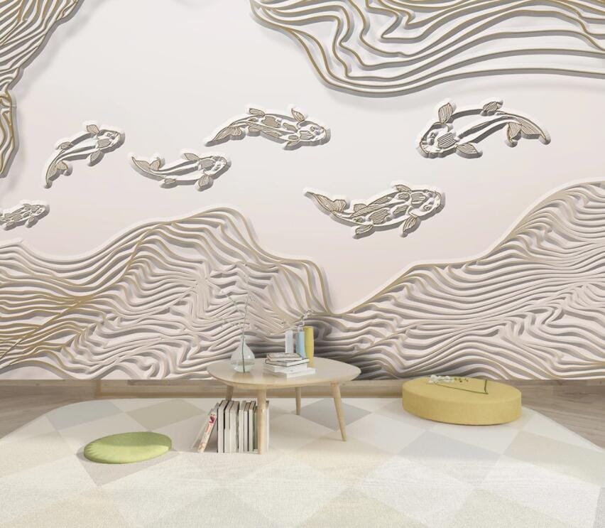 3D Carving Fish 2960 Wall Murals Wallpaper AJ Wallpaper 2