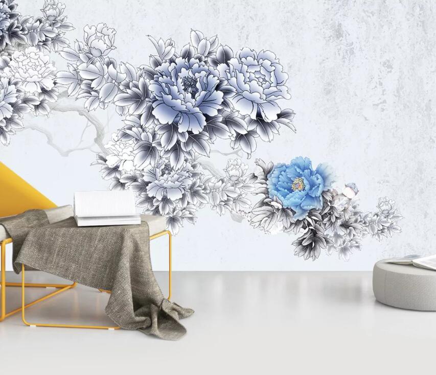 3D Branch Flower 1973 Wall Murals Wallpaper AJ Wallpaper 2