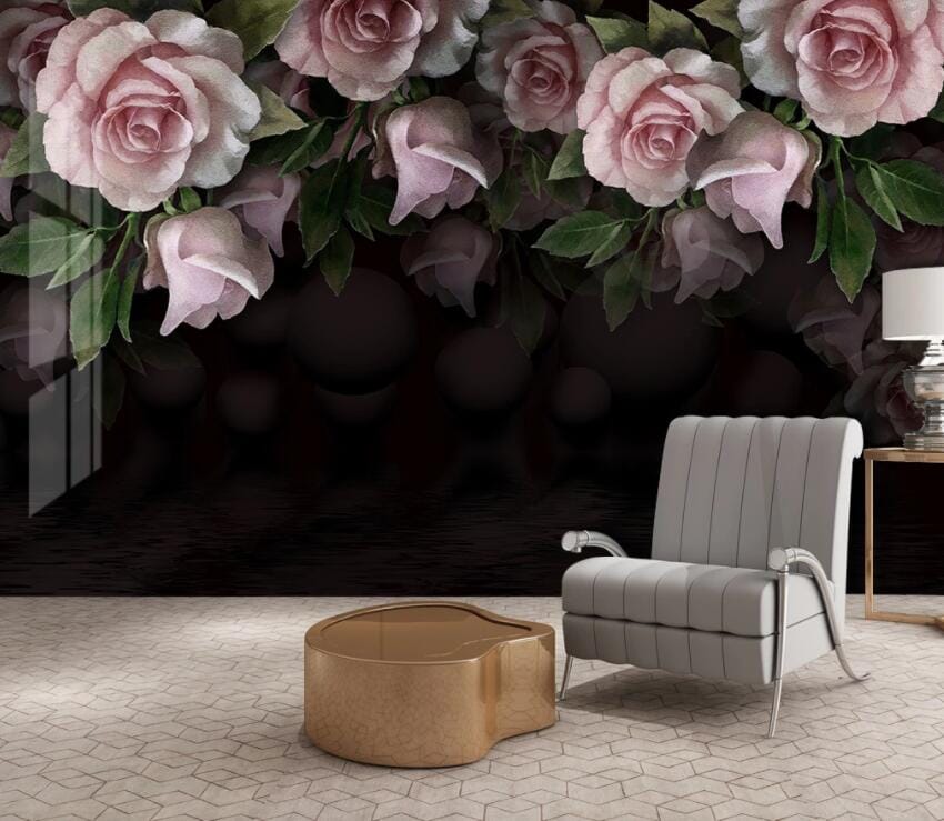 3D Pink Rose 2937 Wall Murals Wallpaper AJ Wallpaper 2