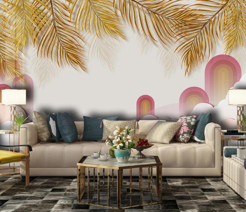 3D Castle Leaves 1955 Wall Murals Wallpaper AJ Wallpaper 2