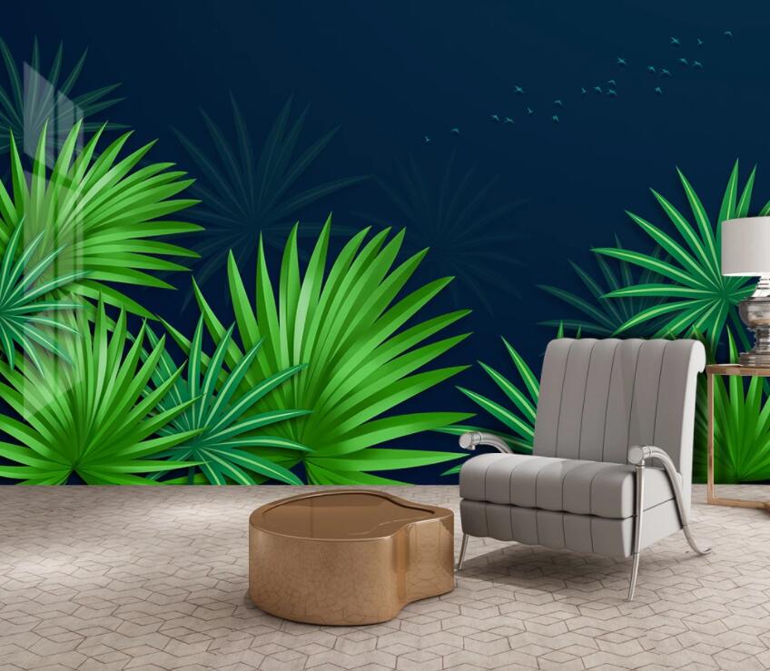 3D Green Leaf 1934 Wall Murals Wallpaper AJ Wallpaper 2