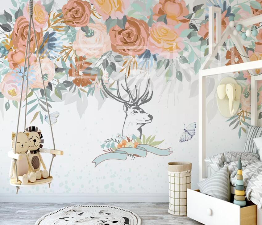 3D Colored Flowers 1228 Wall Murals Wallpaper AJ Wallpaper 2