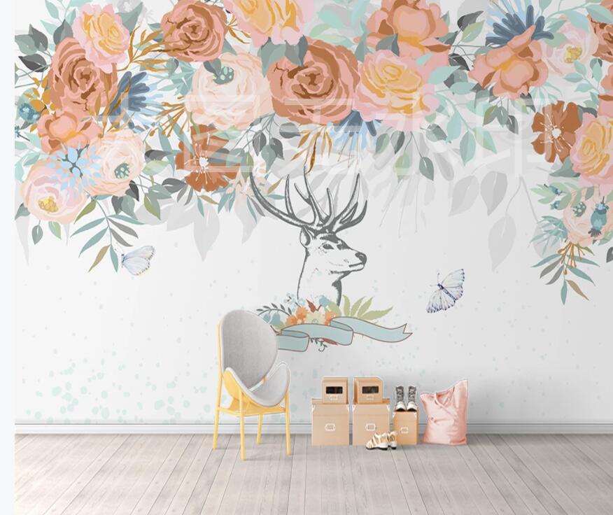 3D Colored Flowers 1228 Wall Murals Wallpaper AJ Wallpaper 2