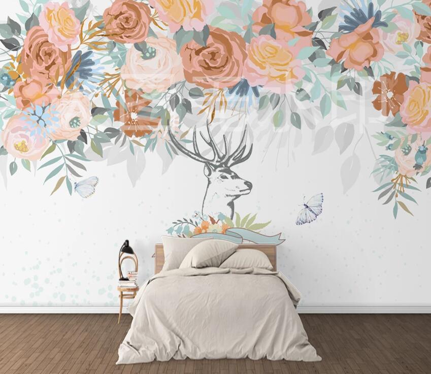 3D Colored Flowers 1228 Wall Murals Wallpaper AJ Wallpaper 2