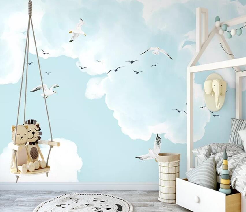 3D Sky Birds 2363 Wall Murals Wallpaper AJ Wallpaper 2