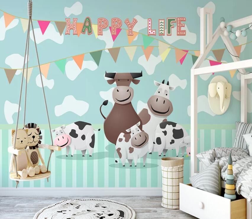 3D Cow 1182 Wall Murals Wallpaper AJ Wallpaper 2
