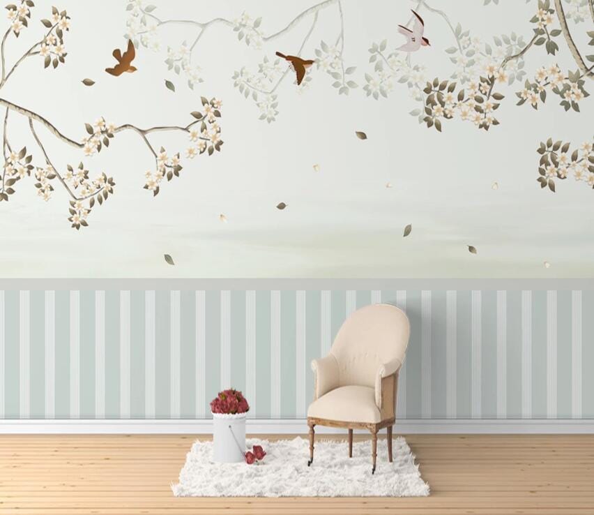 3D Branch Bird 2341 Wall Murals Wallpaper AJ Wallpaper 2