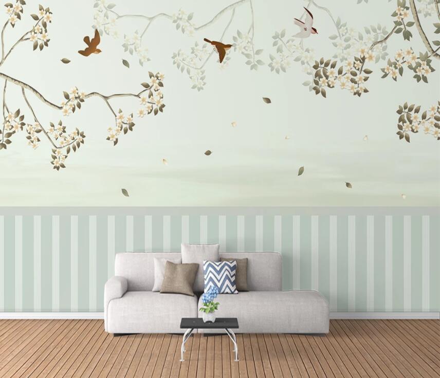 3D Small Leaves 1181 Wall Murals Wallpaper AJ Wallpaper 2