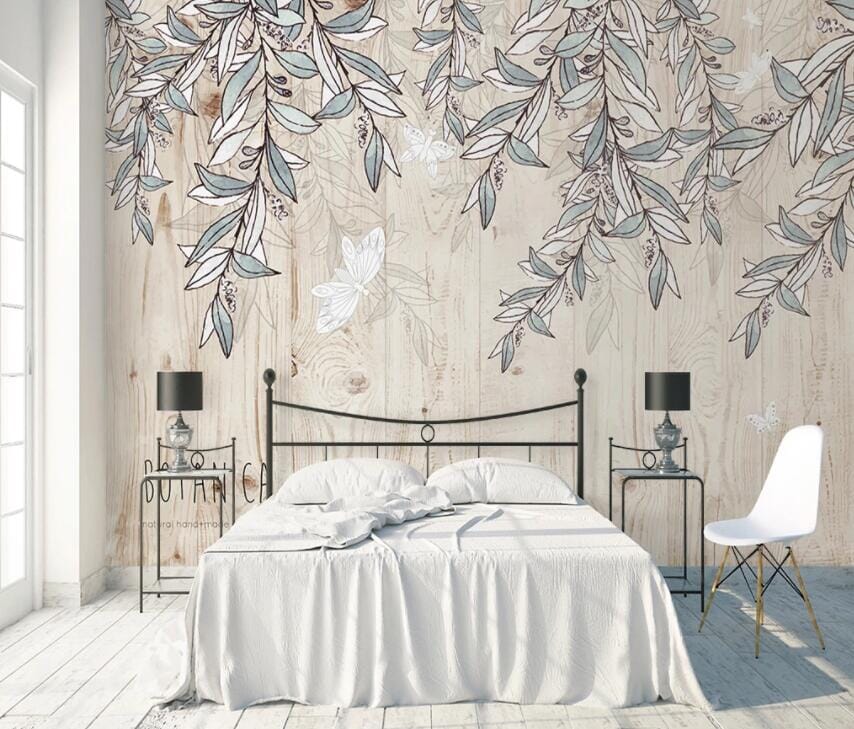 3D Leaf Butterfly 2334 Wall Murals Wallpaper AJ Wallpaper 2