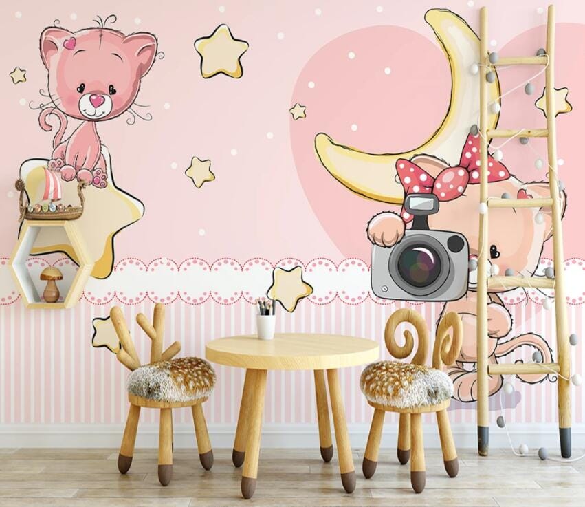 3D Stars Moon 2327 Wall Murals Wallpaper AJ Wallpaper 2