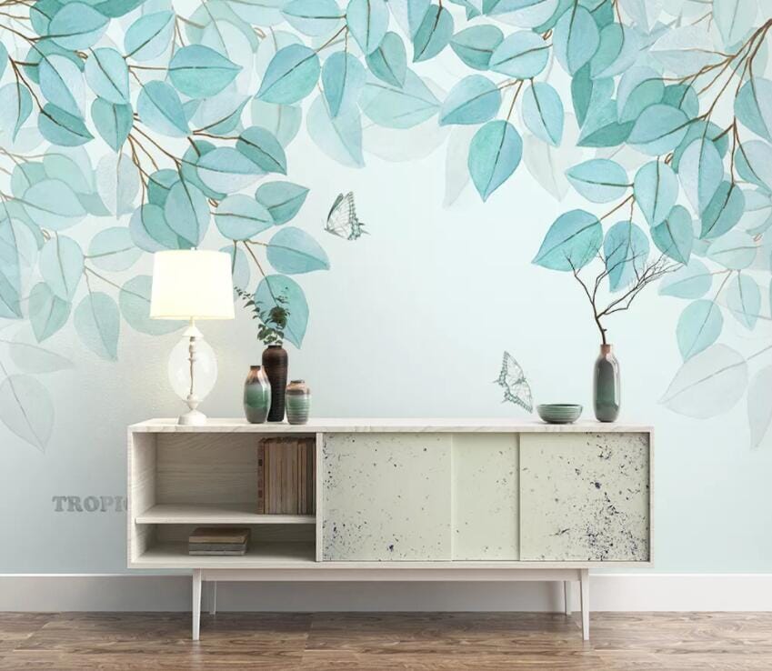 3D Green Leaves 2310 Wall Murals Wallpaper AJ Wallpaper 2