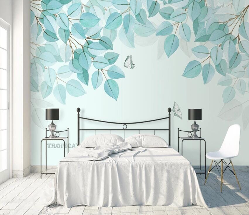 3D Green Leaves 2310 Wall Murals Wallpaper AJ Wallpaper 2