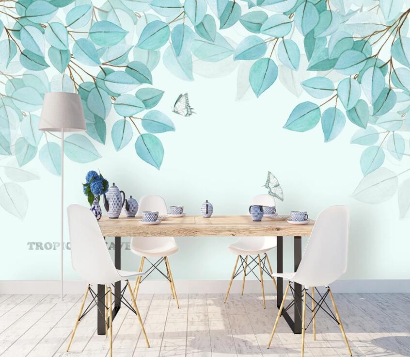 3D Green Leaf 1126 Wall Murals Wallpaper AJ Wallpaper 2