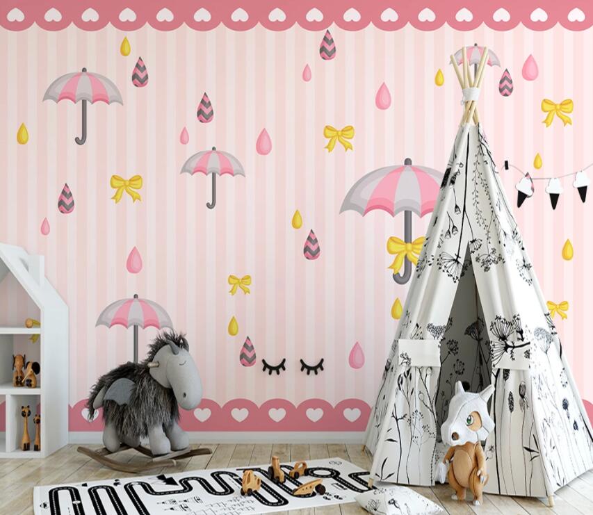 3D Pink Umbrella 1124 Wall Murals Wallpaper AJ Wallpaper 2