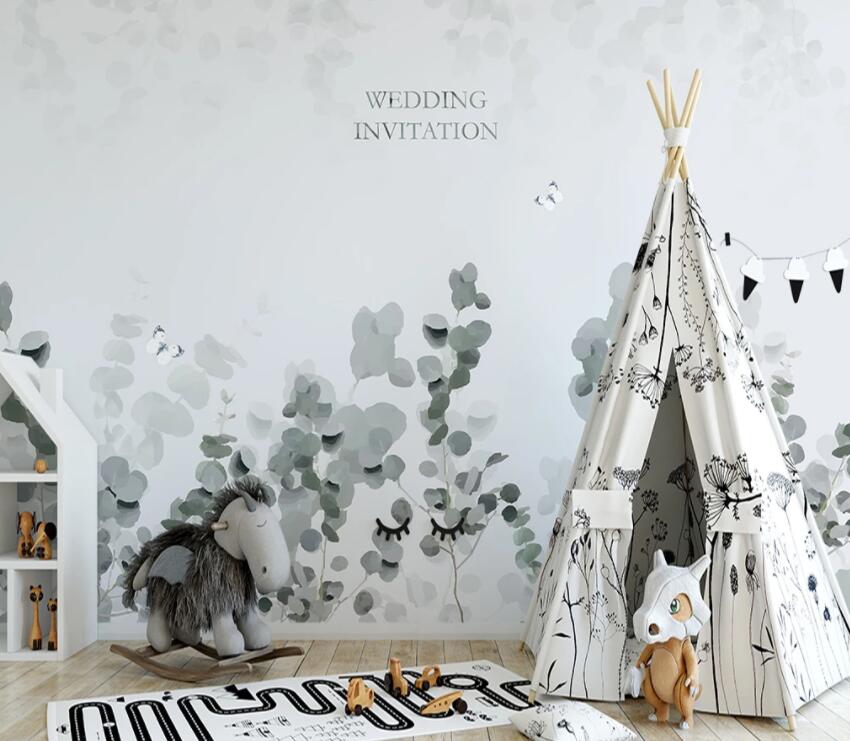 3D Green Leaf 1122 Wall Murals Wallpaper AJ Wallpaper 2