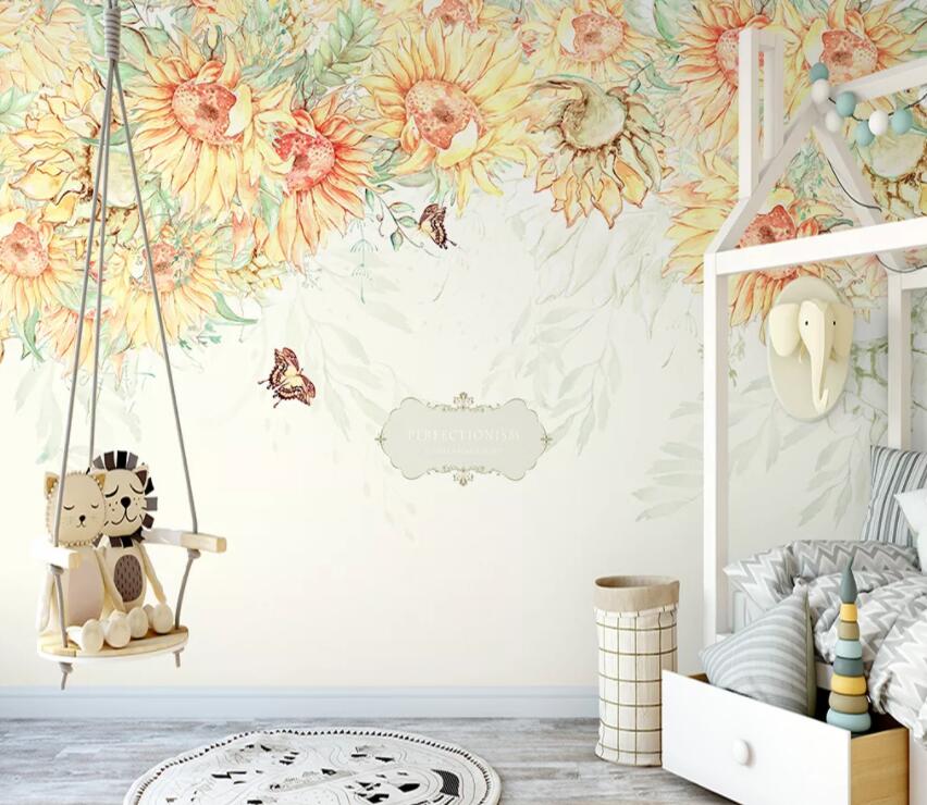 3D Colored Flowers 901 Wall Murals Wallpaper AJ Wallpaper 2
