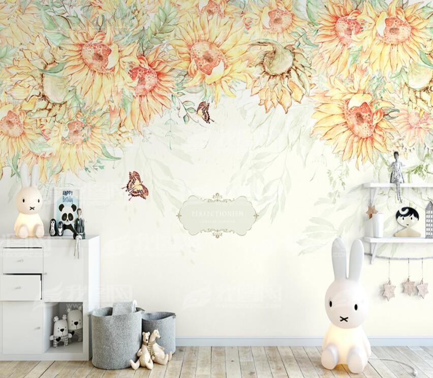 3D Colored Flowers 901 Wall Murals Wallpaper AJ Wallpaper 2