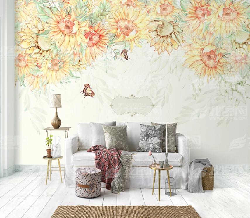 3D Colored Flowers 901 Wall Murals Wallpaper AJ Wallpaper 2