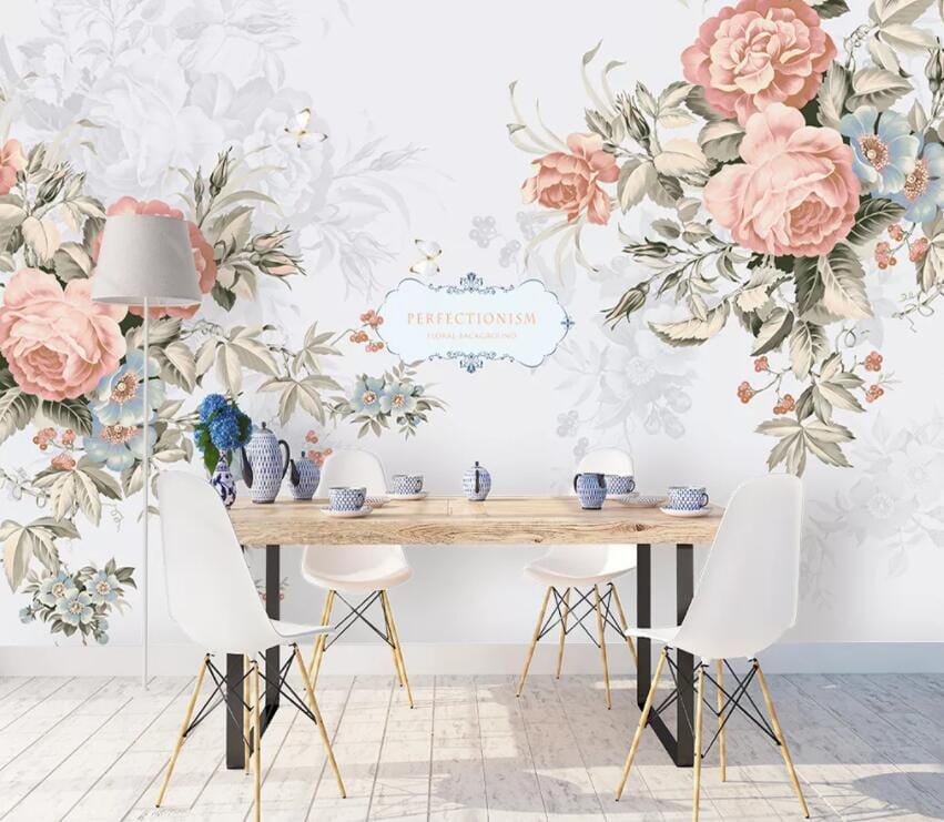 3D Pink Flowers 2175 Wall Murals Wallpaper AJ Wallpaper 2