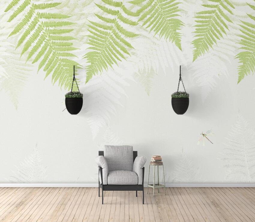 3D Green Leaf 893 Wall Murals Wallpaper AJ Wallpaper 2