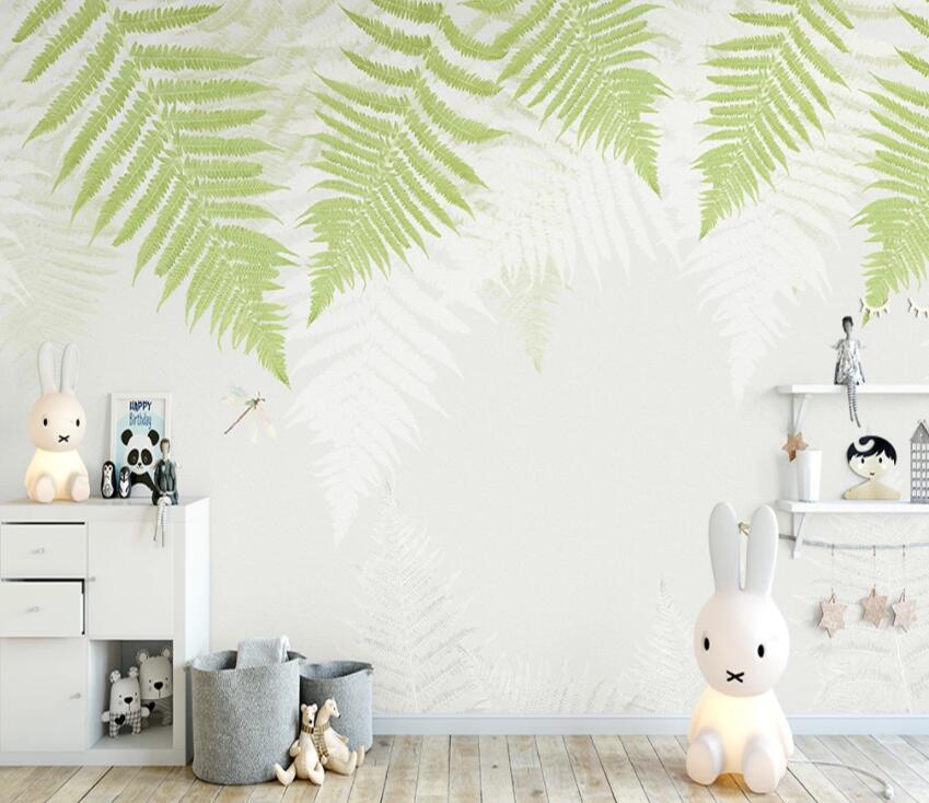 3D Green Leaf 893 Wall Murals Wallpaper AJ Wallpaper 2