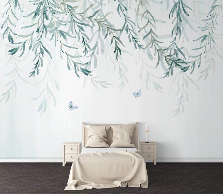 3D Green Leaf 892 Wall Murals Wallpaper AJ Wallpaper 2