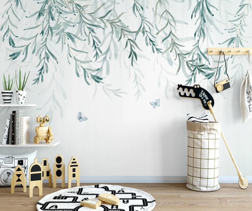 3D Green Leaf 892 Wall Murals Wallpaper AJ Wallpaper 2