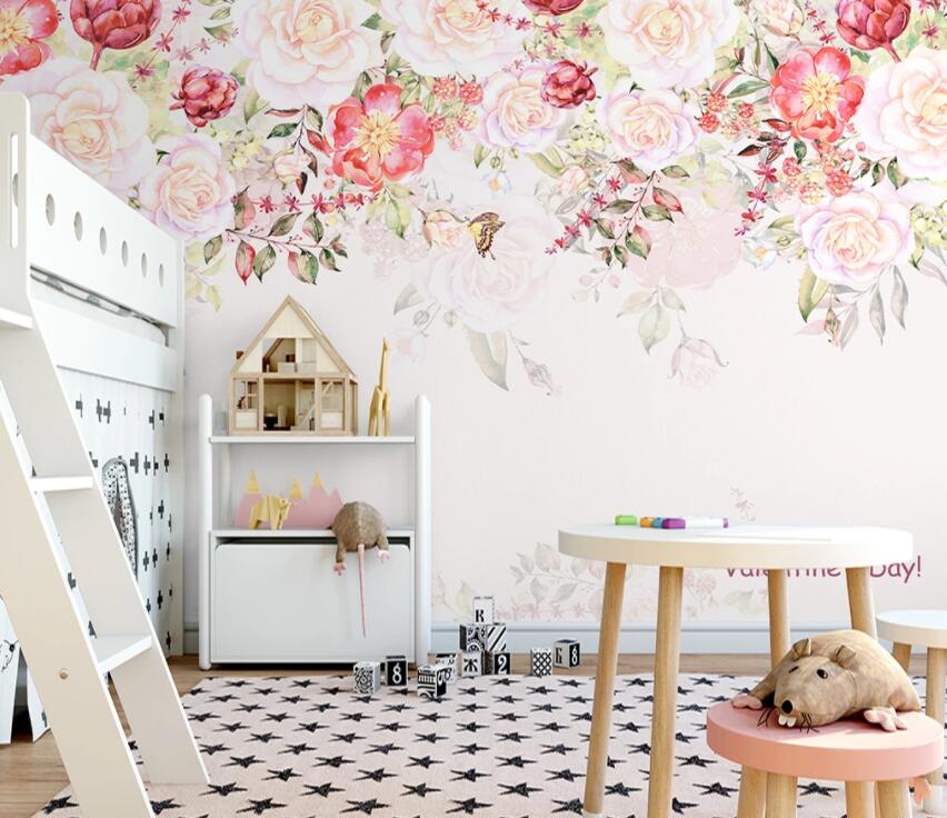 3D Colored Flowers 890 Wall Murals Wallpaper AJ Wallpaper 2