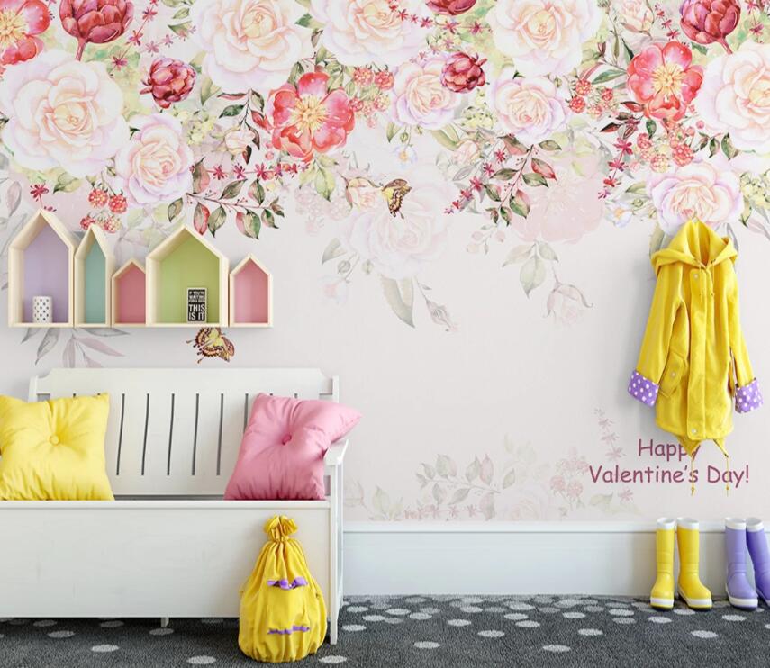 3D Colored Flowers 890 Wall Murals Wallpaper AJ Wallpaper 2