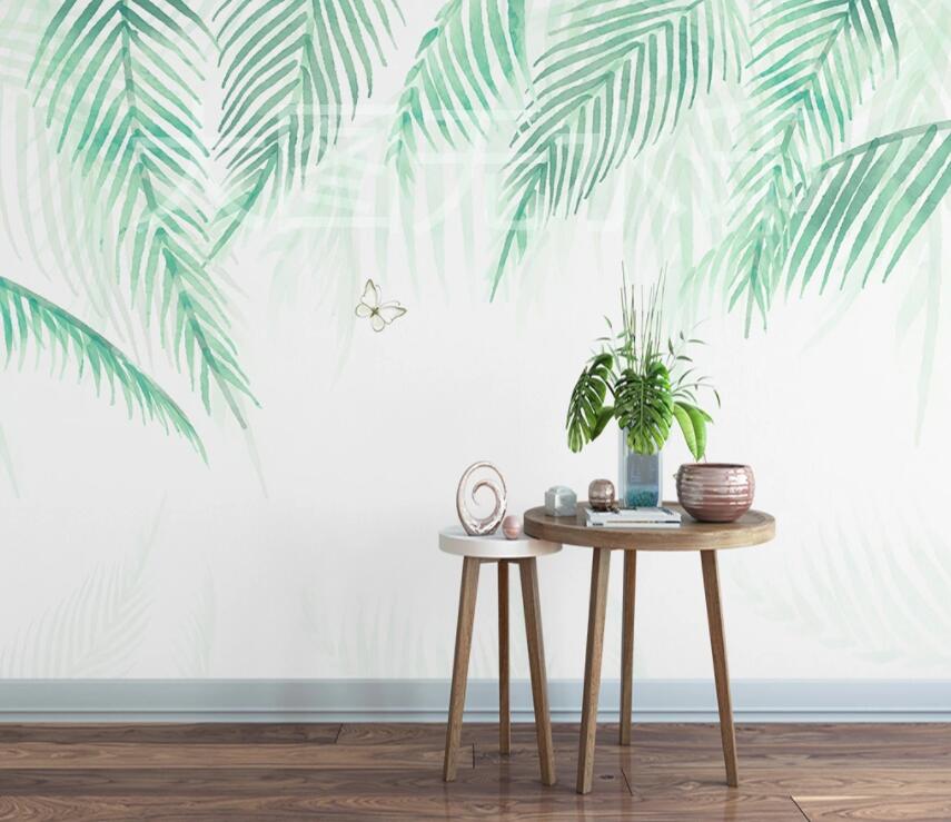 3D Green Leaf 883 Wall Murals Wallpaper AJ Wallpaper 2