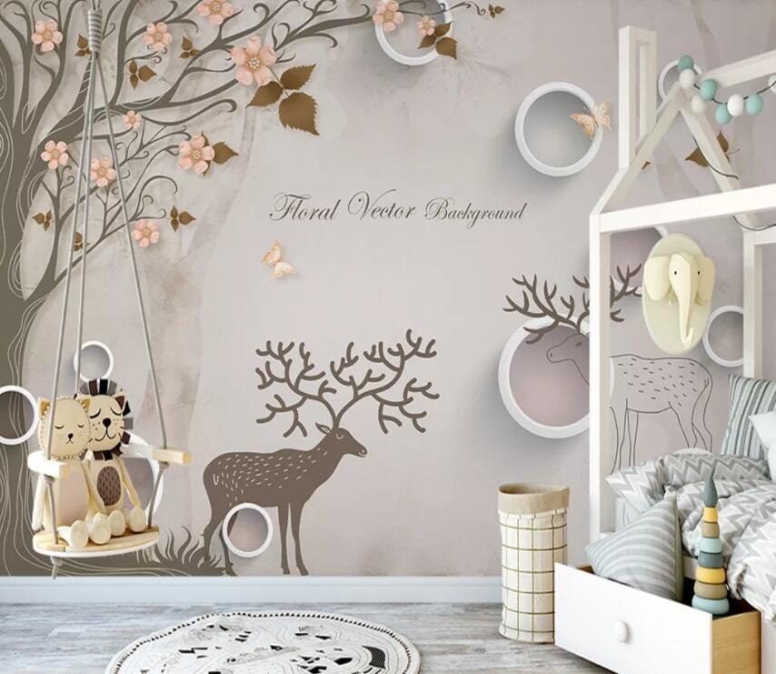3D Forest Fawn 2161 Wall Murals Wallpaper AJ Wallpaper 2