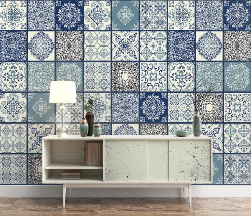 3D Geometric Patchwork 2158 Wall Murals Wallpaper AJ Wallpaper 2