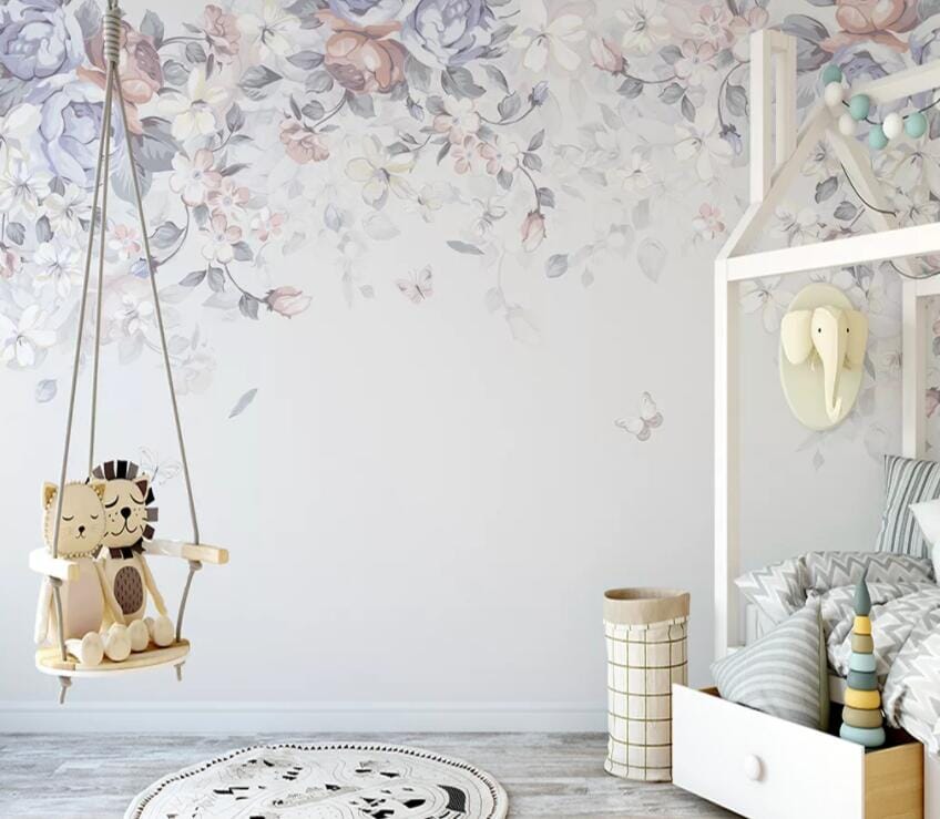 3D Colored Flowers 2154 Wall Murals Wallpaper AJ Wallpaper 2