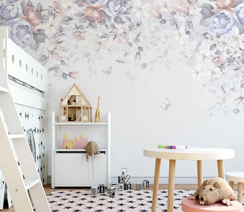 3D Colored Flowers 2154 Wall Murals Wallpaper AJ Wallpaper 2