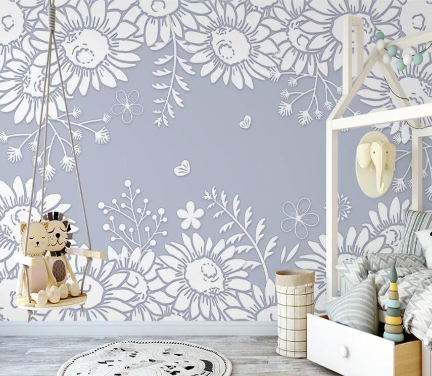 3D Cute Flowers 859 Wall Murals Wallpaper AJ Wallpaper 2
