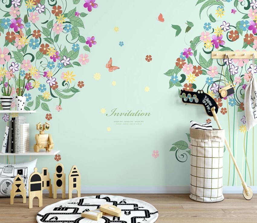 3D Cute Flowers 858 Wall Murals Wallpaper AJ Wallpaper 2