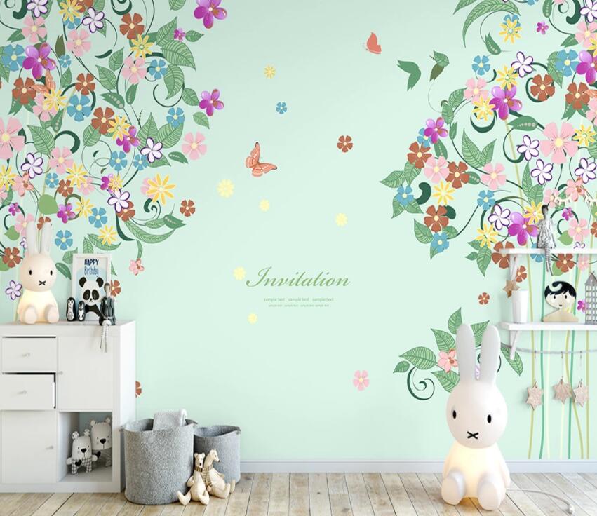 3D Cute Flowers 858 Wall Murals Wallpaper AJ Wallpaper 2