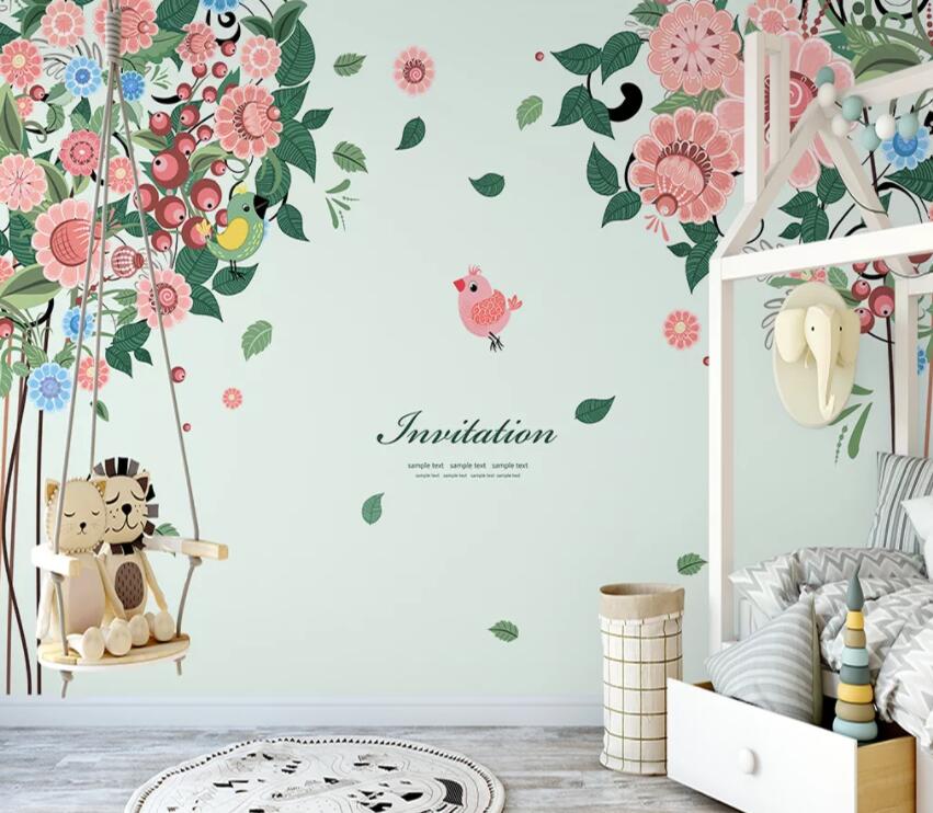 3D Cute Flowers 857 Wall Murals Wallpaper AJ Wallpaper 2