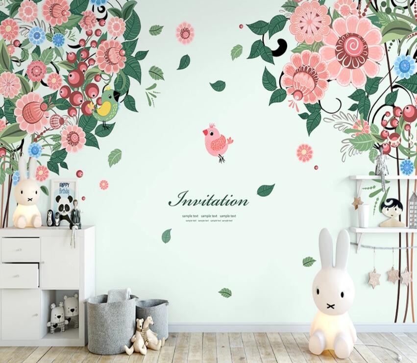3D Cute Flowers 857 Wall Murals Wallpaper AJ Wallpaper 2